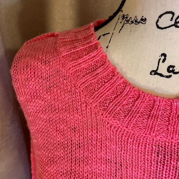 Pink Scoop Neck Knit Sweater PINK ROSE XL - Picture 3 of 16